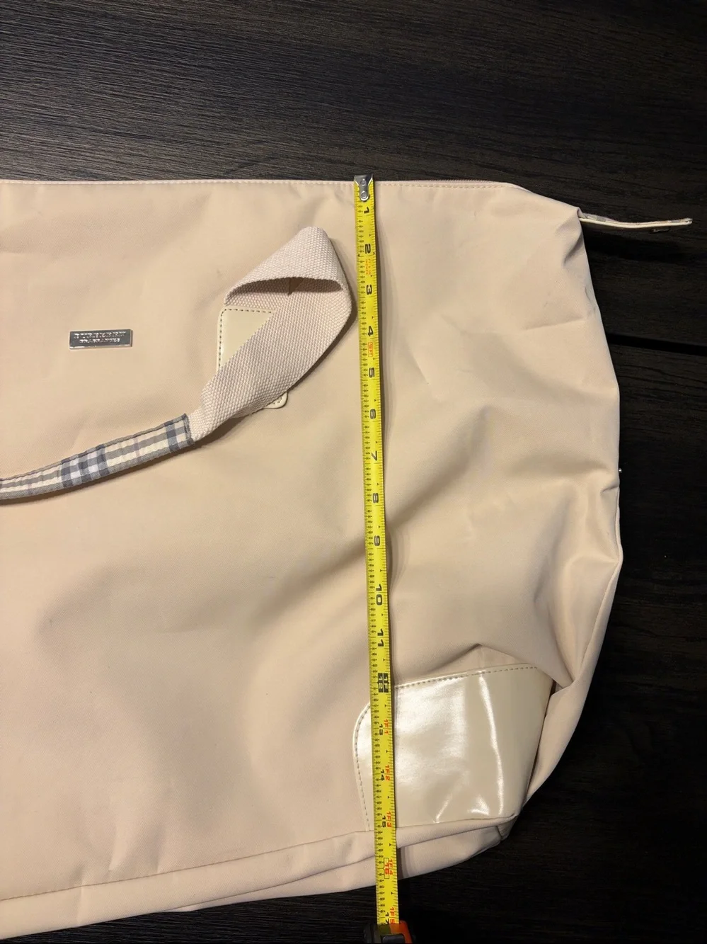 Burberry Fragrances Large Cream Beige Weekender Travel Duffel Bag